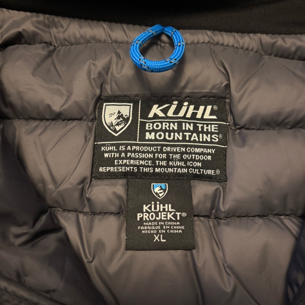 Kuhl Spyfire Hoody Puffer Jacket Goosed Down Men’s Black Size XL Gorpcore Active - Picture 4 of 16